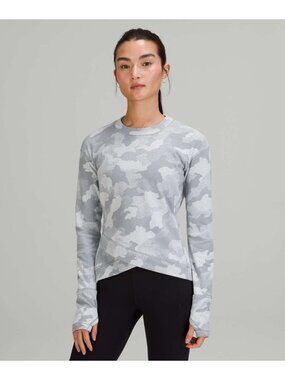 Lululemon Close to Crossing Sweatshirt in Heritage Speckle Camo Grey Size 8